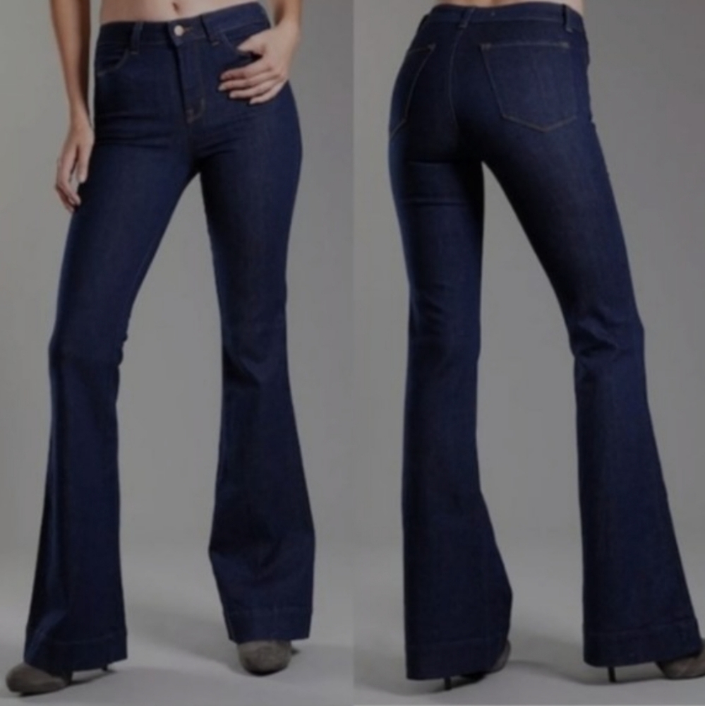 J Brand The‎ Doll Dark Wash Flared Jeans Size 28